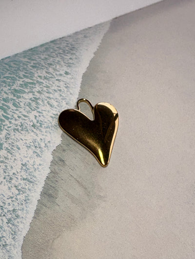 Gold Heart Statement Charm