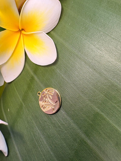 Gold Medium Palm Tree Charm