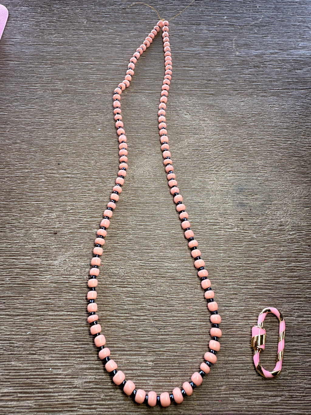 Cindy Peach Beaded Necklace