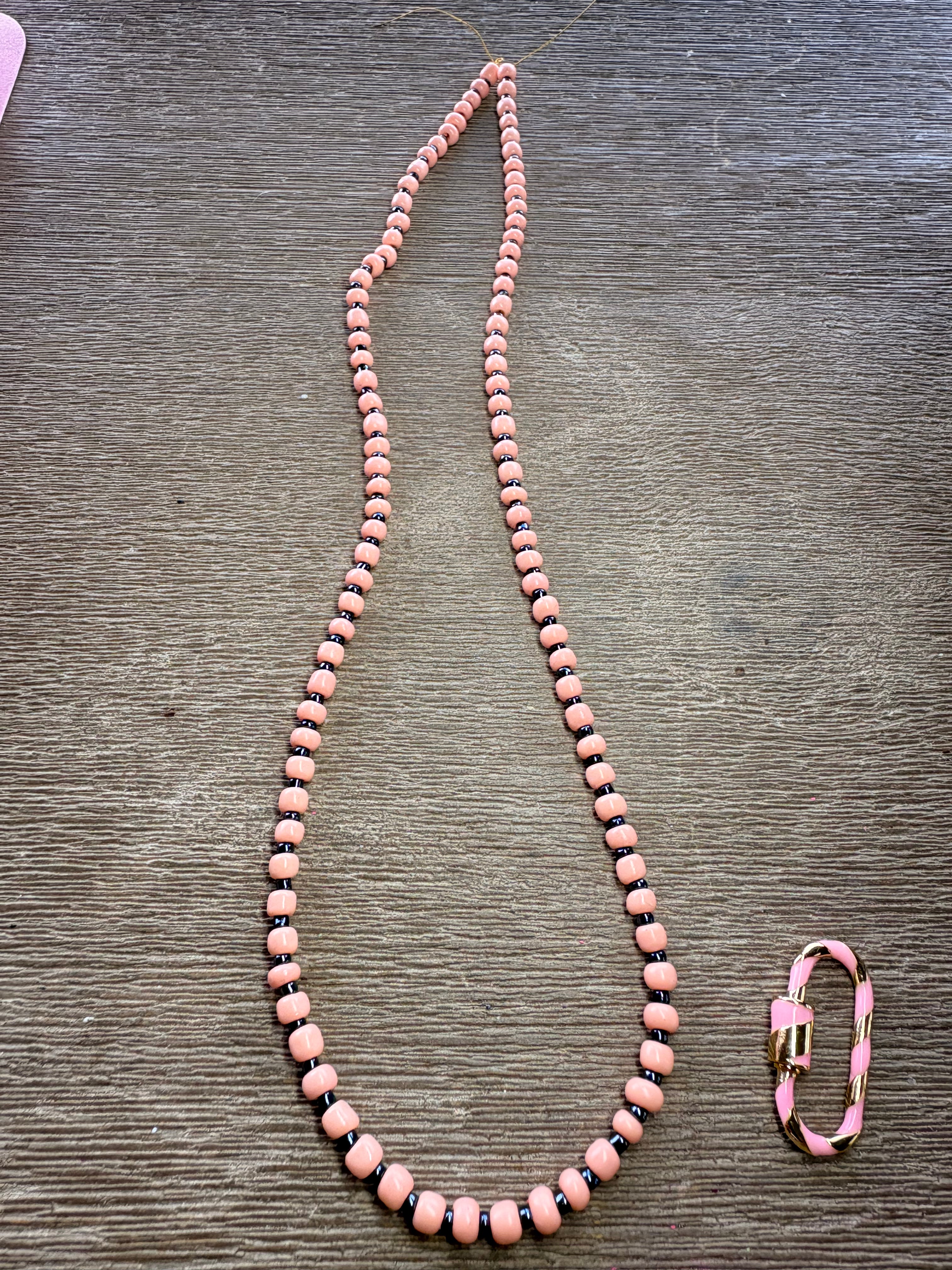 Cindy Peach Beaded Necklace