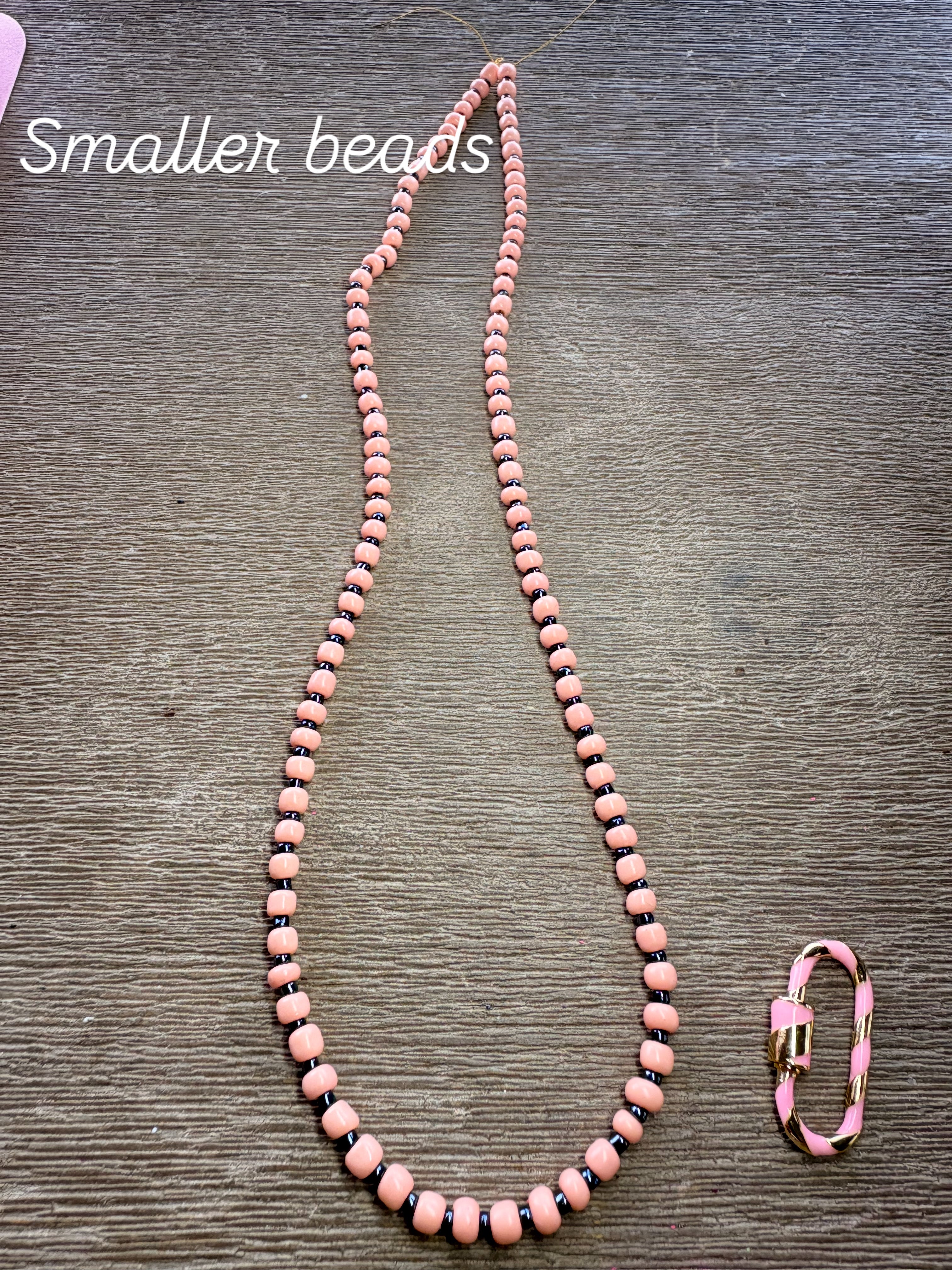 Cindy Peach Beaded Necklace