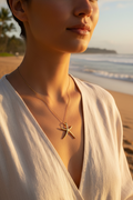 Gold Starfish Medium Pendant