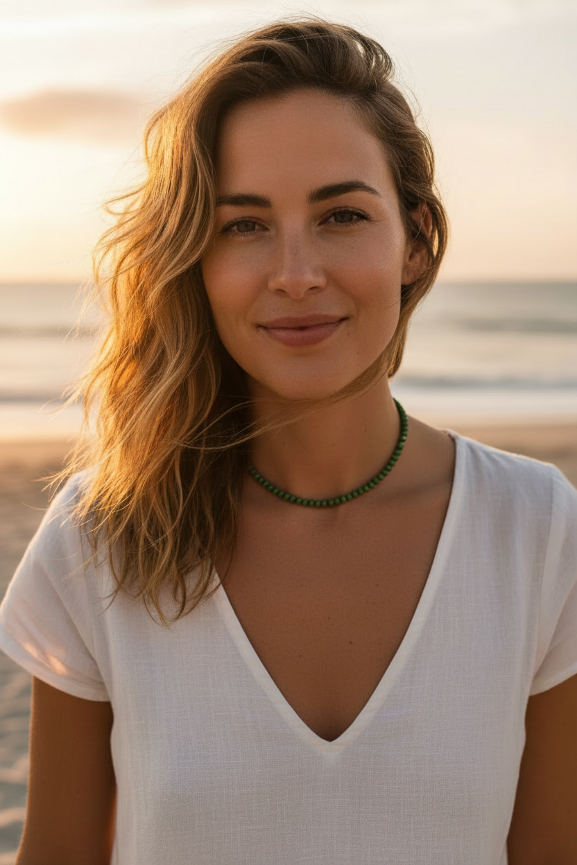 Skyline Necklace on Model